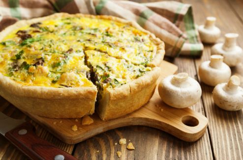 Quiche champignons et cerfeuil sans lactose