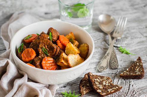 Ragoût de boeuf aux pommes de terre et carottes