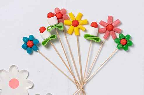 Le bouquet de fleurs en bonbons