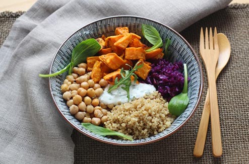 Buddha bowl au quinoa et pois chiches