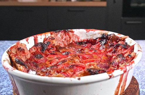 Clafoutis aux fraises et au sucre de coco