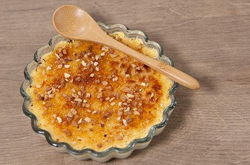 Petites crèmes brûlées au coeur chocolat-noisette