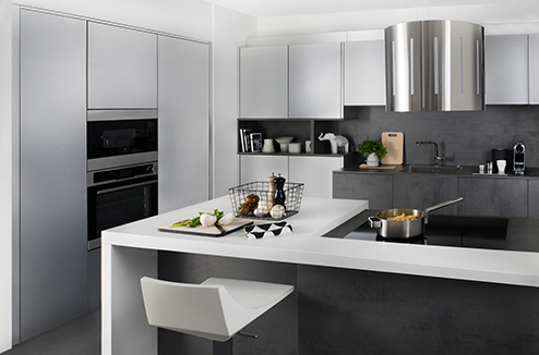 Une cuisine sans poignées ? Et pourquoi pas !