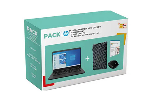 Pack HP 14-CF2020NF + Microsoft 365 : pour le travail et la détente