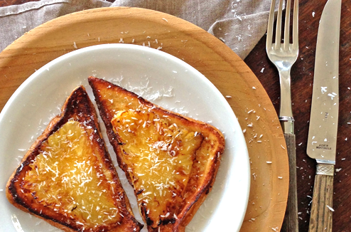 Pain perdu à l'ananas rôti