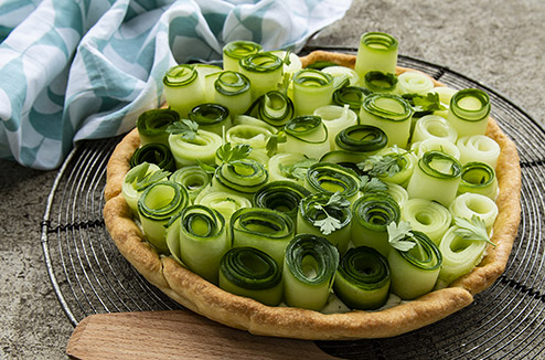 Tarte de roses de concombre