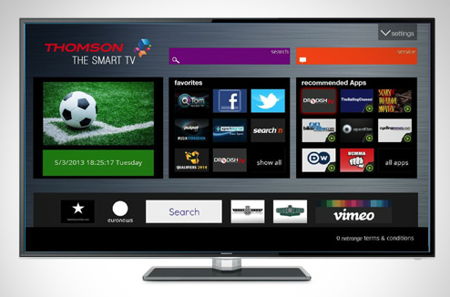 Une TV pour le foot : un grand écran Thomson
